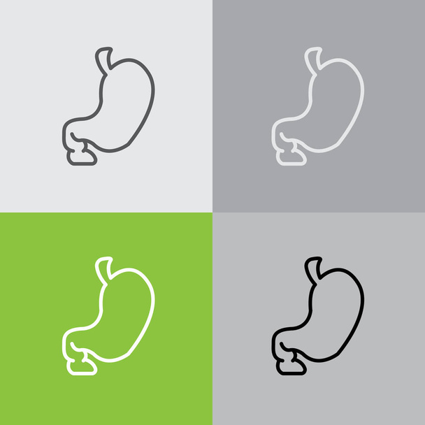 Icono web de estómago
 - Vector, imagen