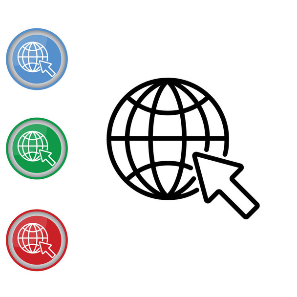ensemble d'icônes plates globe
 - Vecteur, image