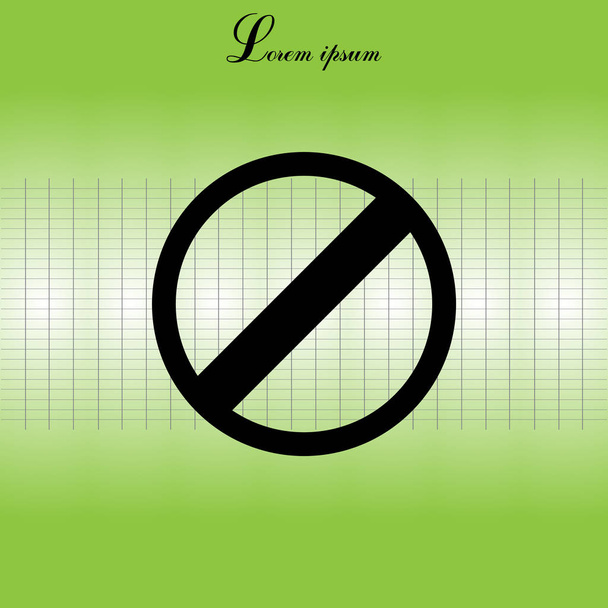 verboden teken eenvoudige pictogram - Vector, afbeelding