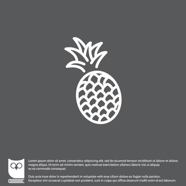 Ananász sor ikon - Vektor, kép