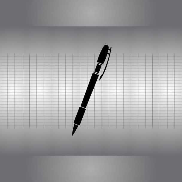 Pen flat icon - Vector, Image