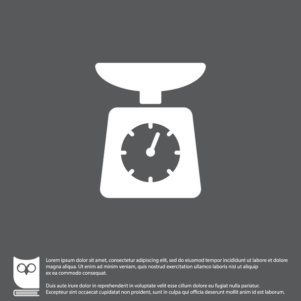 Kitchen scales icon - Vector, Image