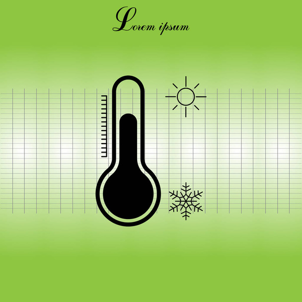 thermometer flat icon - Vector, Image