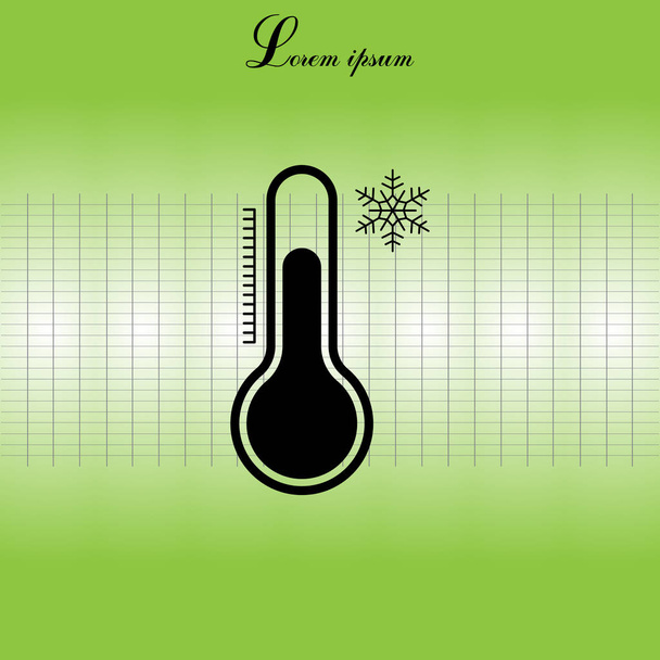Термометр плоский
 - Вектор,изображение