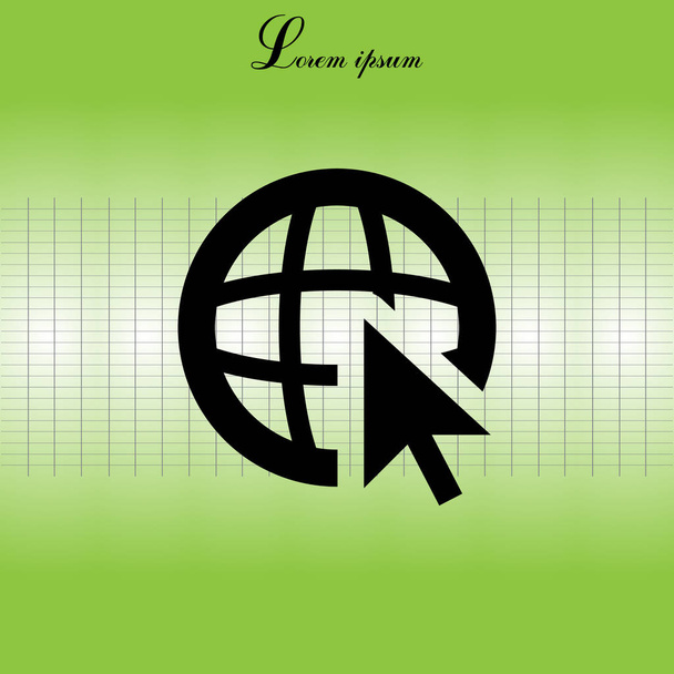 Földgömb lapos ikon - Vektor, kép