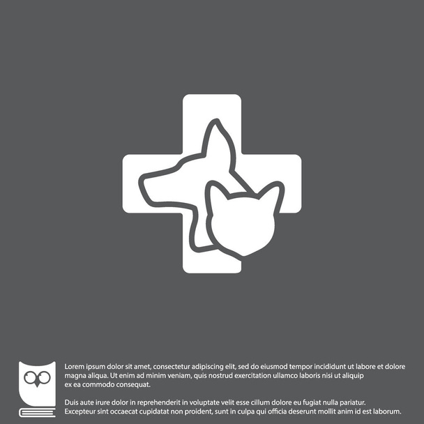 veterinaria clínica icono simple
 - Vector, imagen