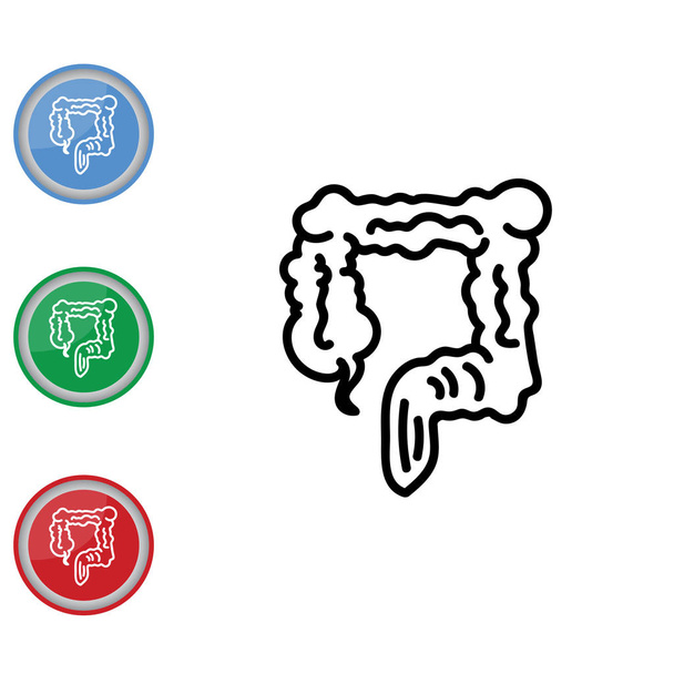 腸のシンプルなアイコン - ベクター画像