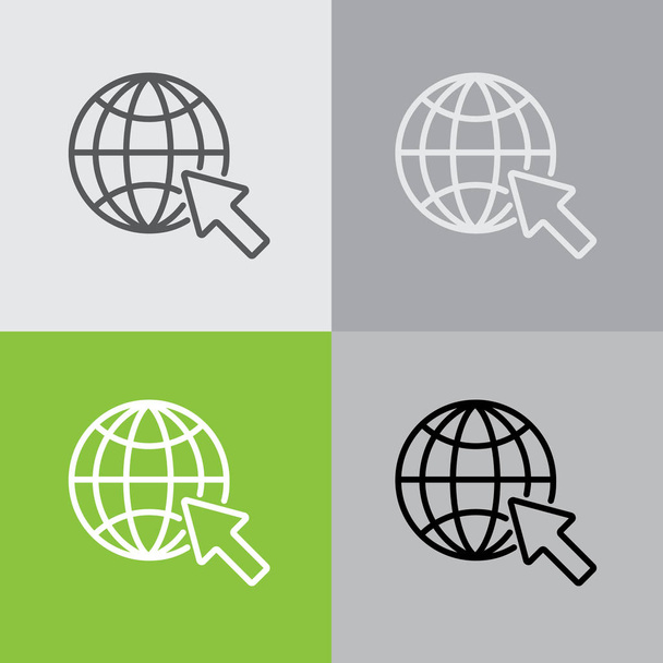 sada plochých ikon globe - Vektor, obrázek