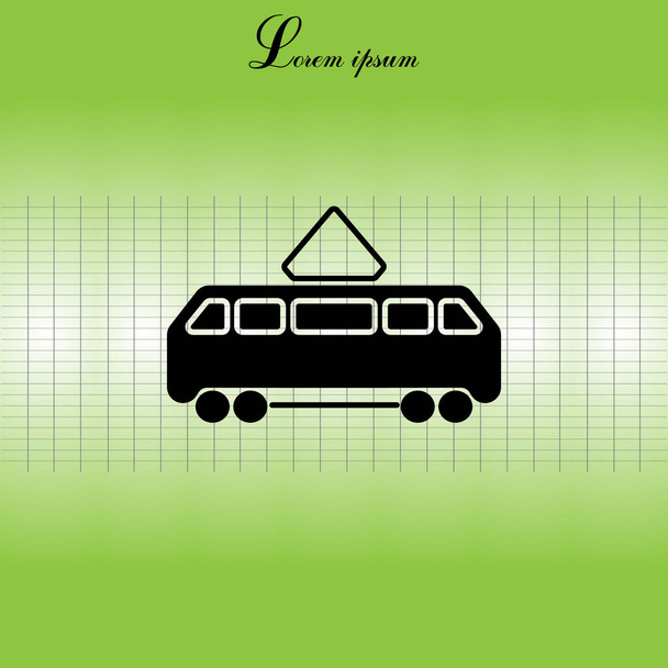 路面電車のアイコン - ベクター画像