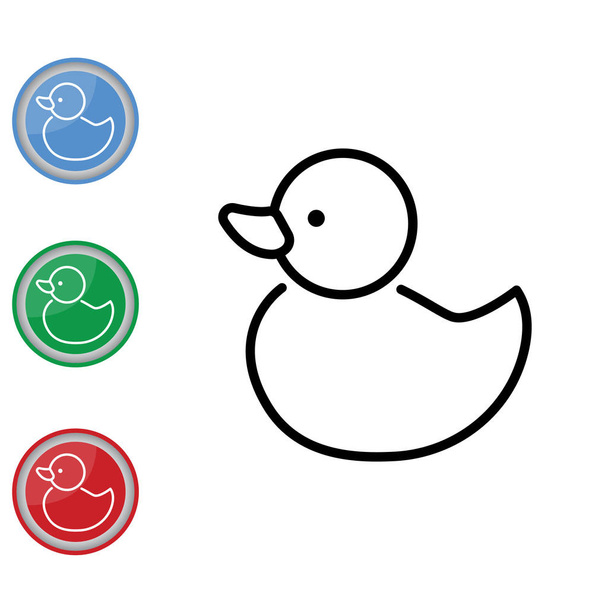 Icono de pato de goma
 - Vector, Imagen