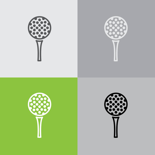 Golf topu basit simgesi - Vektör, Görsel