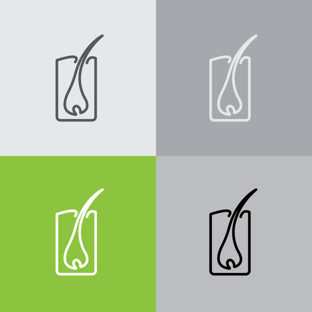 hair root simple icon - Vector, Image