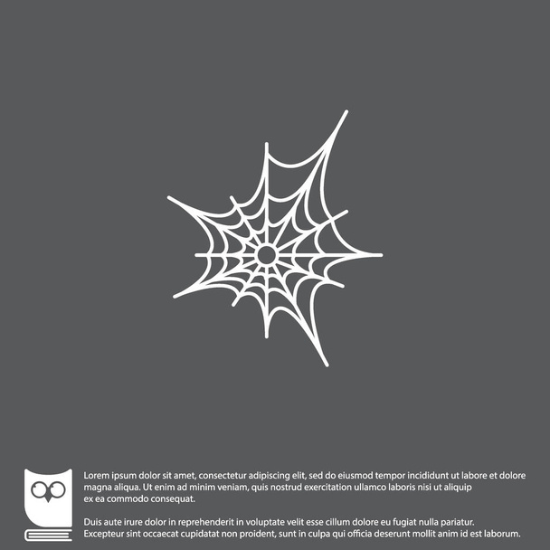 Ícone plano de teia de aranha
 - Vetor, Imagem