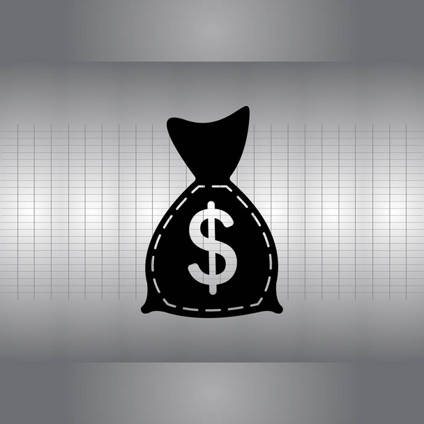 bag with money icon  - Vector, Image