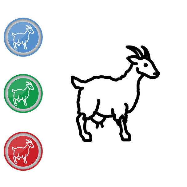 Juego de iconos de cabra
 - Vector, imagen