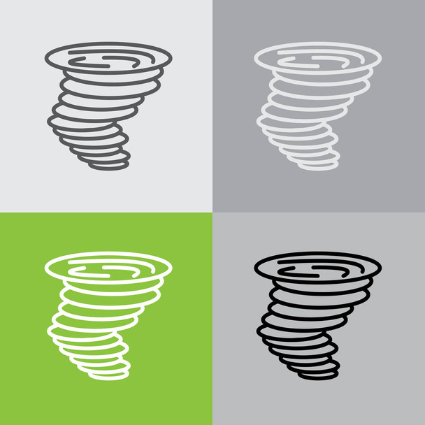 Reihe von Tornado-Symbolen - Vektor, Bild