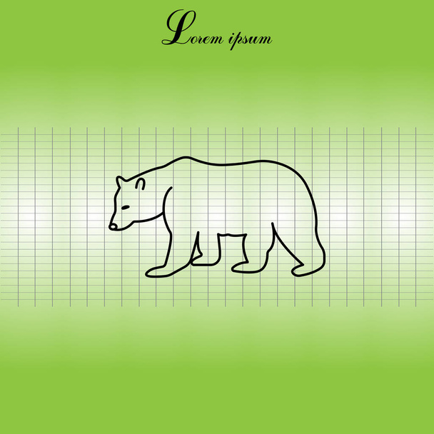 divoký medvěd ikona - Vektor, obrázek