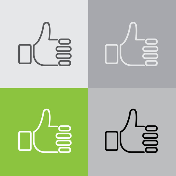 Thumb up web icon - Vector, Image