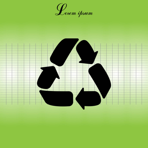 ícone de sinal de reciclagem
 - Vetor, Imagem