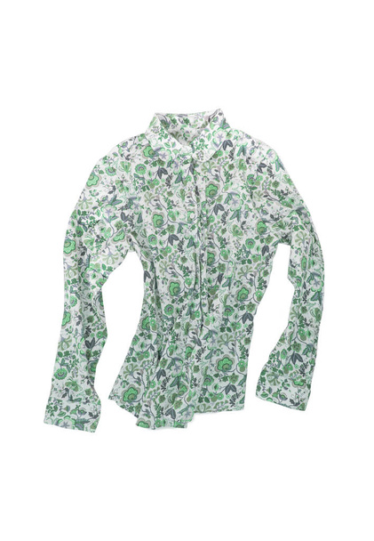 Ženské košile, halenka s jasně květinovým vzorem, izolované na whi - Fotografie, Obrázek