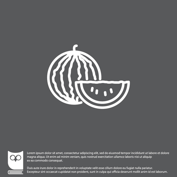 Ikona čáry melounu - Vektor, obrázek