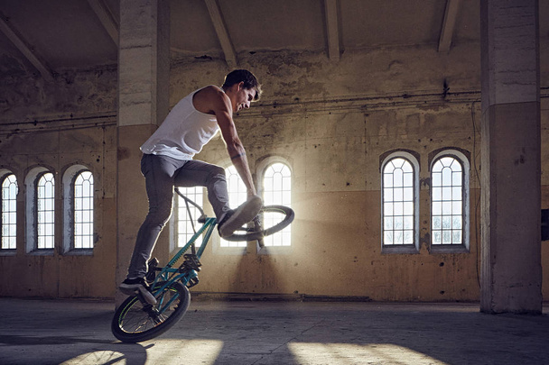 BMX rider jumping  - Valokuva, kuva