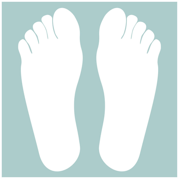 Footprint heel the white color icon . - Vector, Image