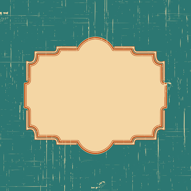 Vector vintage border frame with retro ornament pattern in antique style decorative design. Old fashion texture. Vintage Labels. Retro card and place for text. - Vector, Image