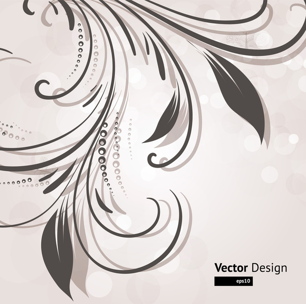 Vector vintage fundo floral para design retro
 - Vetor, Imagem