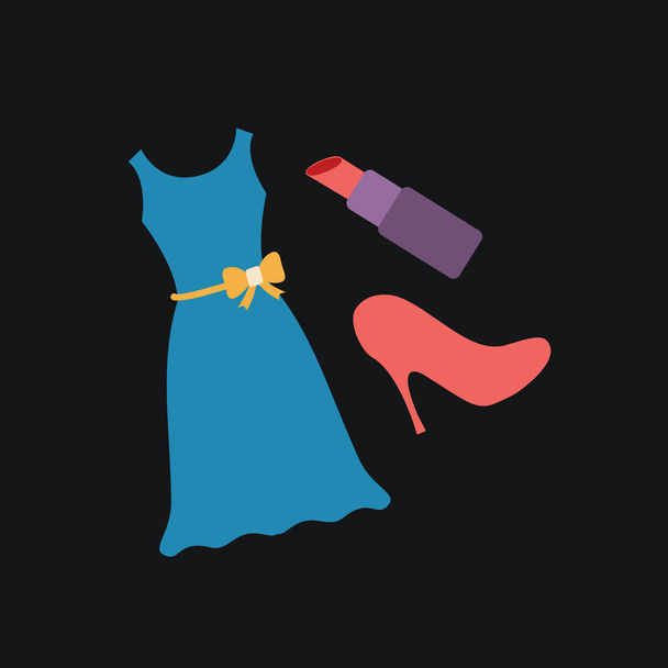 Flat icon. Gift's for woman.  - Vector, Image