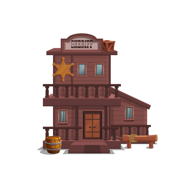 Sheriff house for western town - Vector, Image