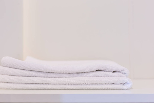 Stack white towels - Photo, Image