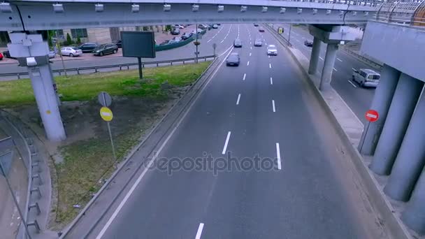 Time laps of driving cars.  Movement of vehicles along the motorway - Footage, Video