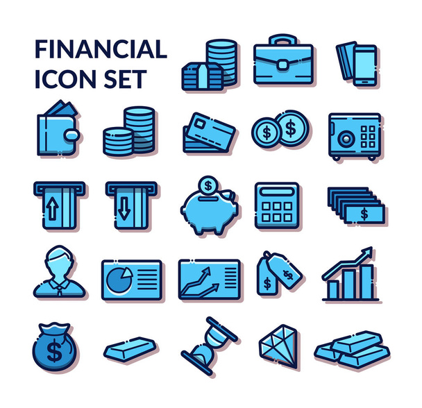 Financial icon set - Vector, Image