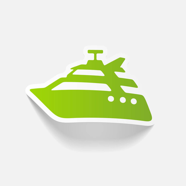Yacht Icona piatta - Vettoriali, immagini