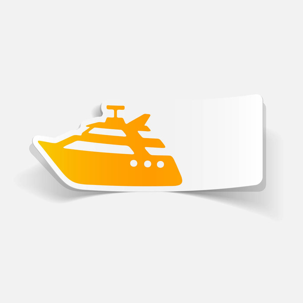 Яхта плоских значок
 - Вектор, зображення