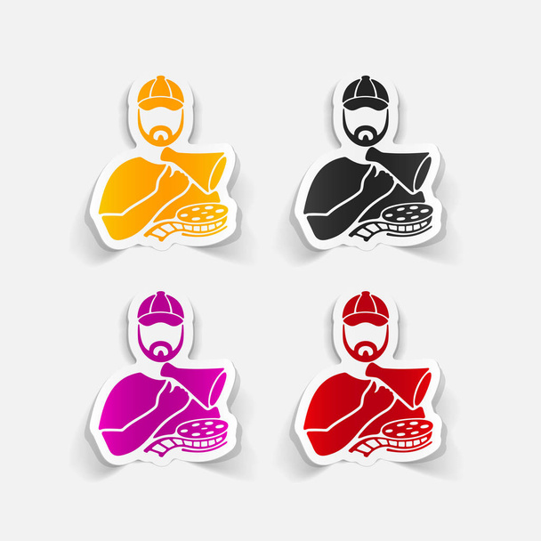 director icons set - Vector, Image