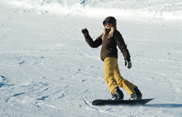 Niña snowboarder joven
 - Foto, imagen