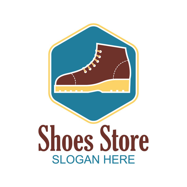 shoes store, shoes shop logo with text space for your slogan / tag line for fashion business. vector illustration - Вектор,изображение