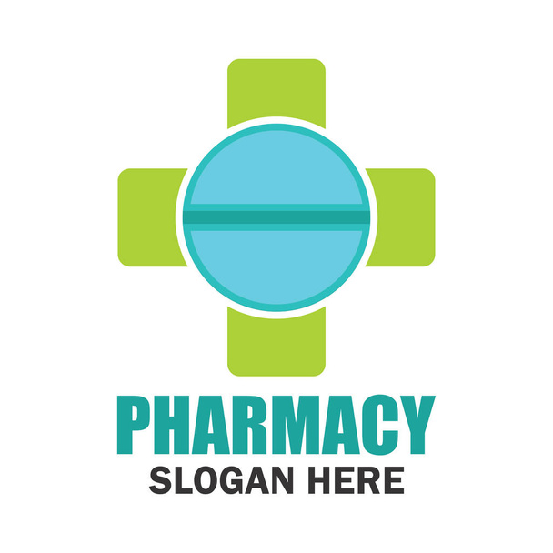 ιατρικής, φαρμακείο λογότυπο με κείμενο χώρο για το σύνθημά σας / γραμμή ετικεττών, εικονογράφηση διάνυσμα - Διάνυσμα, εικόνα