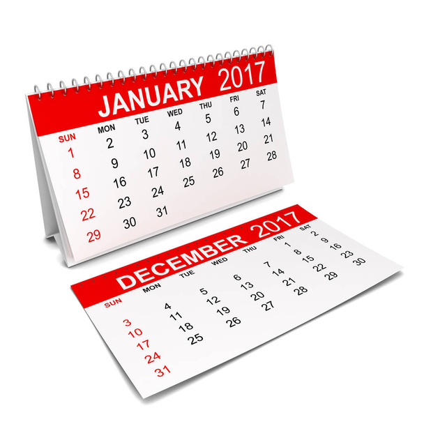 Calendar for 2017 year - Фото, зображення