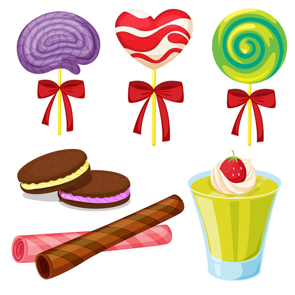 különböző édességek - Vektor, kép