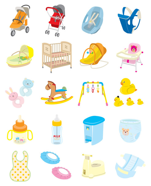 Dětské zboží / ilustrace - Vektor, obrázek