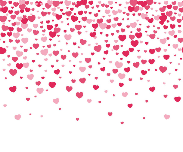 Hearts confetti background - Vector, imagen