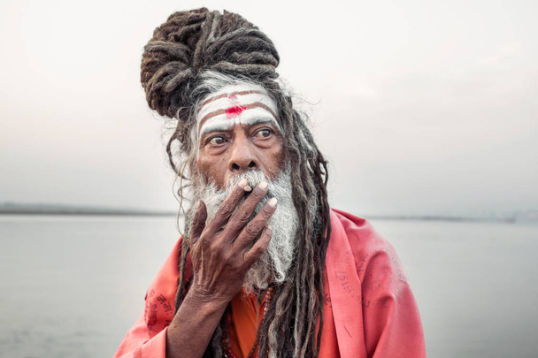 Holy Varanasi man - Photo, Image