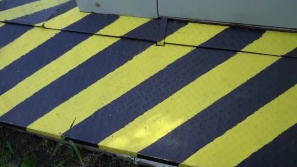 Black and yellow danger warning sign. Attention - Footage, Video