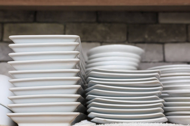 Plates stack for food - Foto, Bild