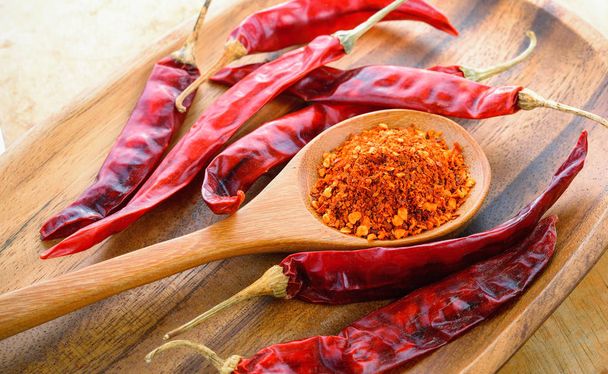 Cayenne pepper in a spoon - Photo, Image