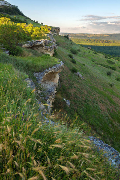 Cave city Bakla in Bakhchysarai Raion, Crimea. - Фото, изображение