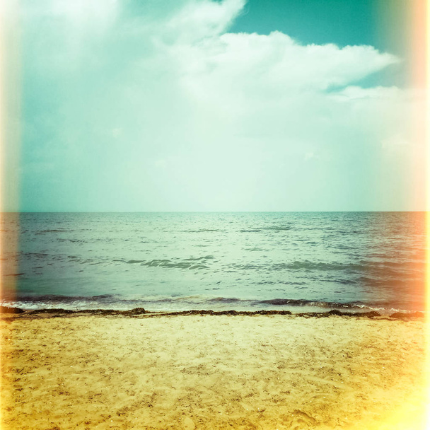 Letní pláž v retro světle - Fotografie, Obrázek